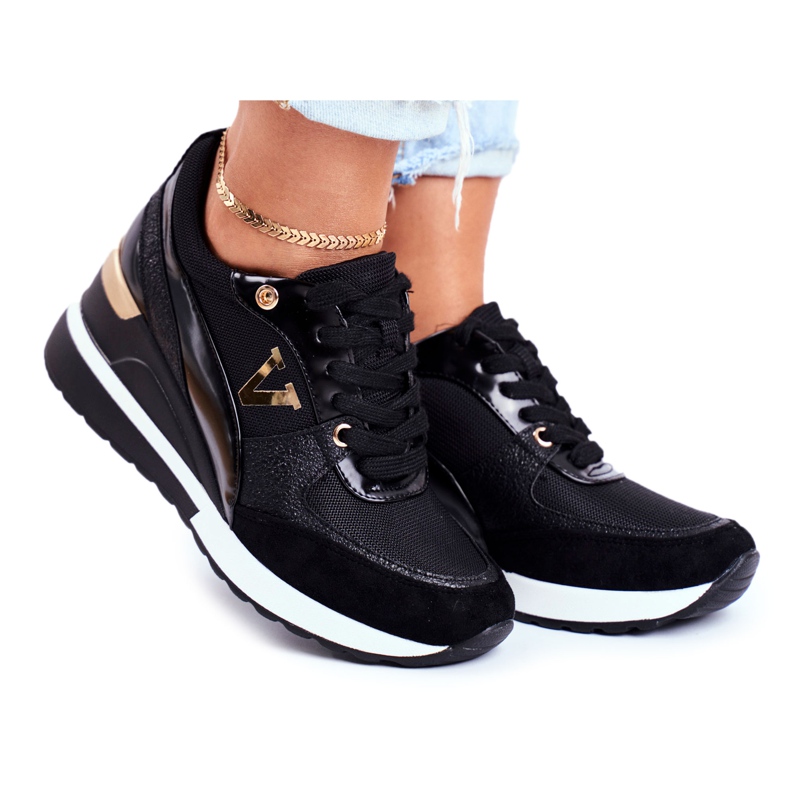 Vinceza Zapatillas Deportivas De Mujer Zapatillas Negras 21-10574 negro