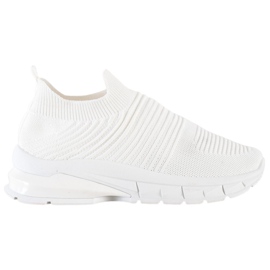 SHELOVET Zapatillas sin cordones textiles blanco
