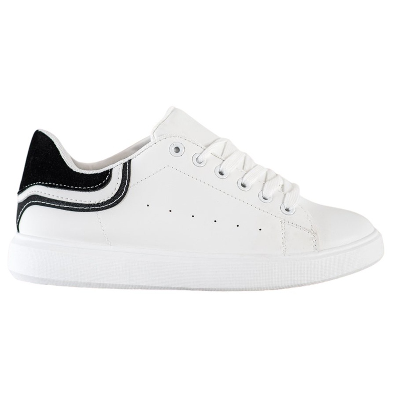 SHELOVET Cómodas zapatillas blancas blanco