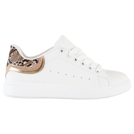 SHELOVET Cómodas zapatillas blancas blanco