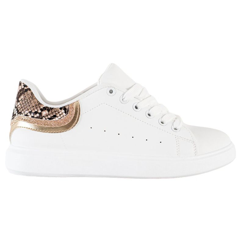 SHELOVET Cómodas zapatillas blancas blanco