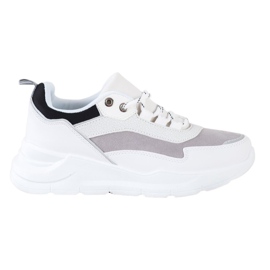 SHELOVET Zapatillas con cordones con estilo blanco