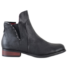 Goodin Botas elegantes con cremallera. negro