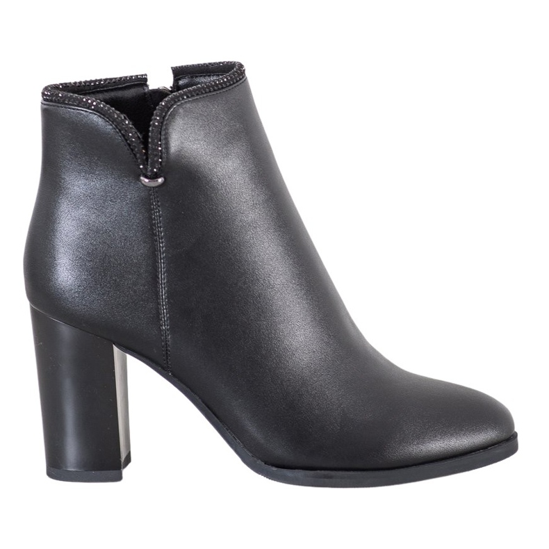 Goodin Botas elegantes con cristales negro