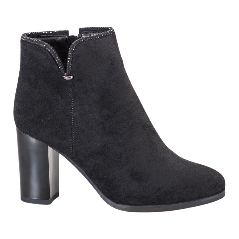Goodin Botas elegantes con cristales negro