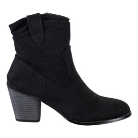 Bestelle Botas camperas clásicas caladas negro