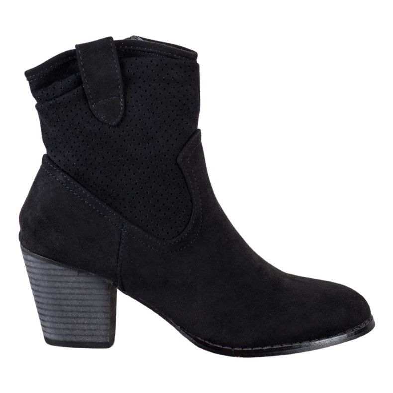 Bestelle Botas camperas clásicas caladas negro Bestelle Botas camperas clásicas caladas negro