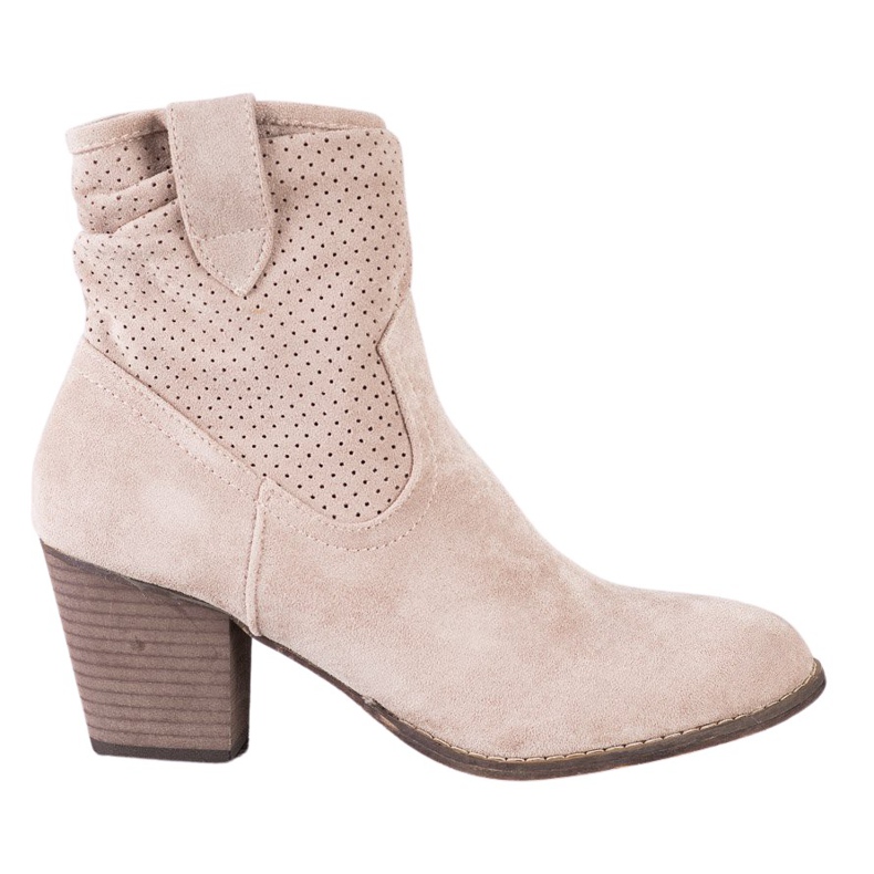 Bestelle Botas camperas clásicas caladas beige