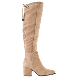 Botas de ante VINCEZA beige