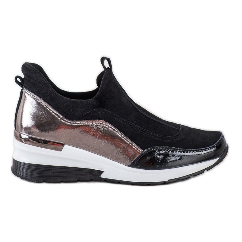 Zapatos sin cordones de piel VINCEZA negro