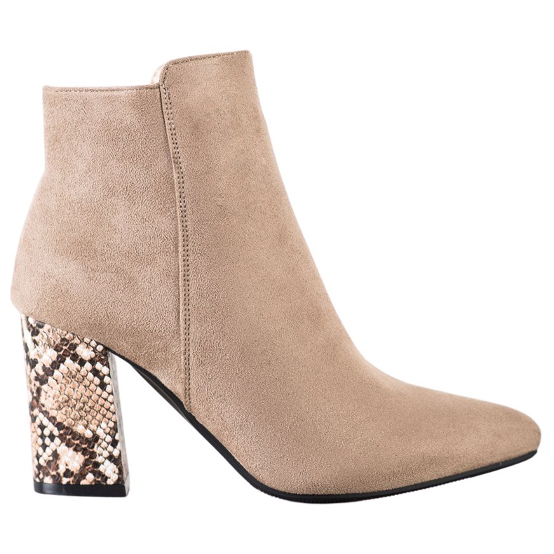 Botas con motivo de serpiente VINCEZA beige