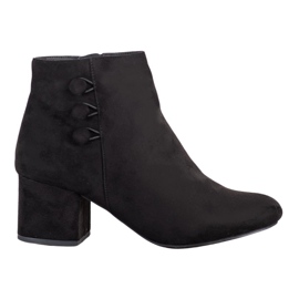 Goodin Botines de ante con botones negro