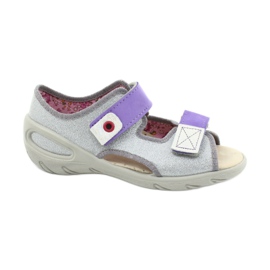 Calzado infantil befado 065X144 violeta plata gris