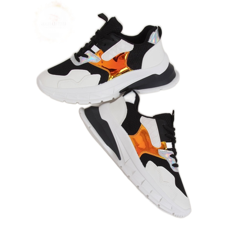 Calzado deportivo blanco y negro BH003 Negro