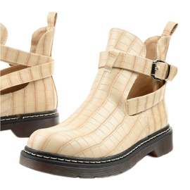 Botas beige con hebilla Nillda