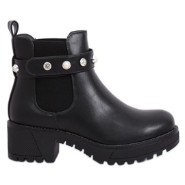 Botines Chelsea negros con suela gruesa 8039-GA Negro