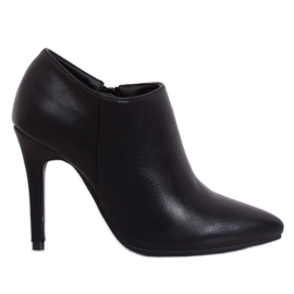 Zapatos de cuero negro con alfiler TX-1850-1 Negro