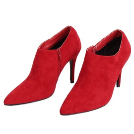 Zapatos de ante rojo con tacón stiletto TX-1850 Rojo