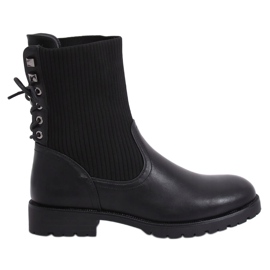 Botas con parte superior de calcetín negro 7969-PA Negro