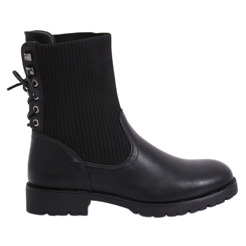 Botas con parte superior de calcetín negro 7969-PA Negro