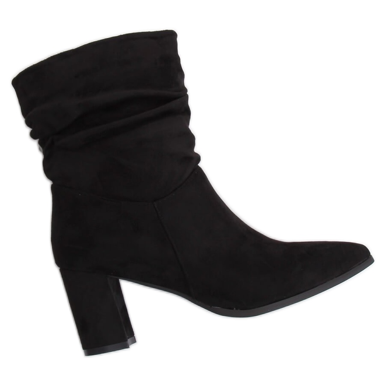 Negro 5582 Botas negras con pendiente