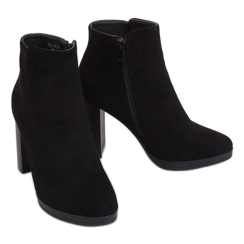 Botas negras de tacón BM-9091-1 Black negro