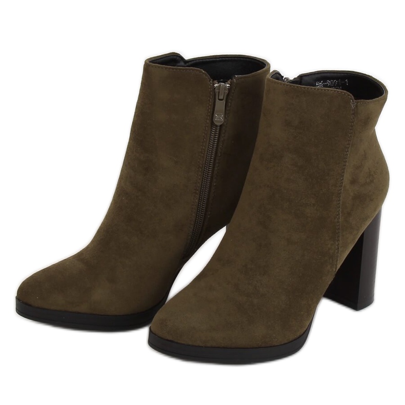 Bota de tacón verde BM-9091-1 Verde