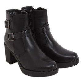 Botas negras con tacones anchos 168-209 Negra negro