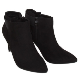 Negro Botas de tacón negro 3148 Negro