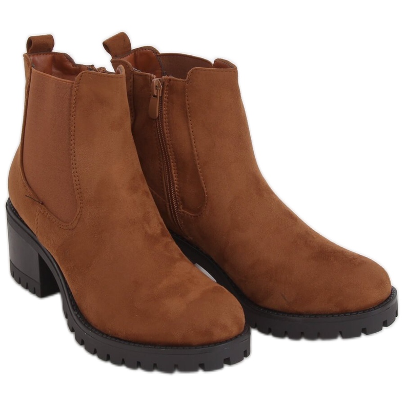 Botines chelsea tacones camel 4935 Camel marrón