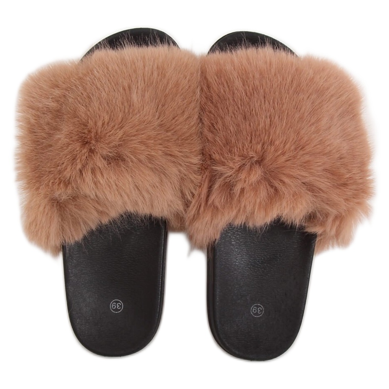 Pantuflas con piel de camello CK107P Camel marrón
