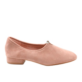 Zapatos sin cordones rosas con circonitas LL-96P rosado