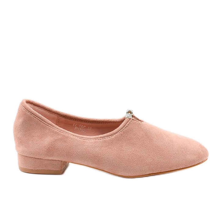 Zapatos sin cordones rosas con circonitas LL-96P rosado