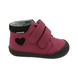 Zapatos velcro corazón Mazurek 1341 claret / negro Zapatos velcro corazón Mazurek 1341 claret / negro