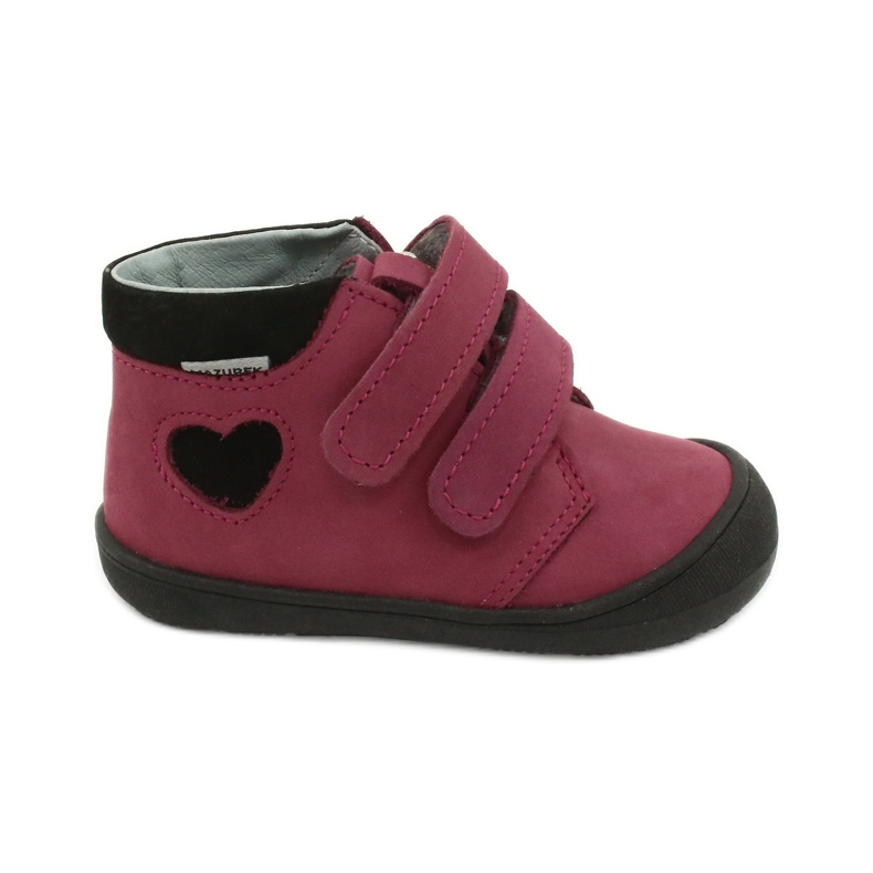 Zapatos velcro corazón Mazurek 1341 claret / negro rojo Zapatos velcro corazón Mazurek 1341 claret / negro rojo
