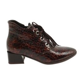 Gamis Bota lacada de piel de serpiente 4055 marrón