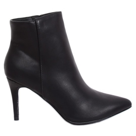 Negro Botas de tacón negro 9467 Negro