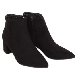 Botas negras de tacón bajo W27016 Black negro