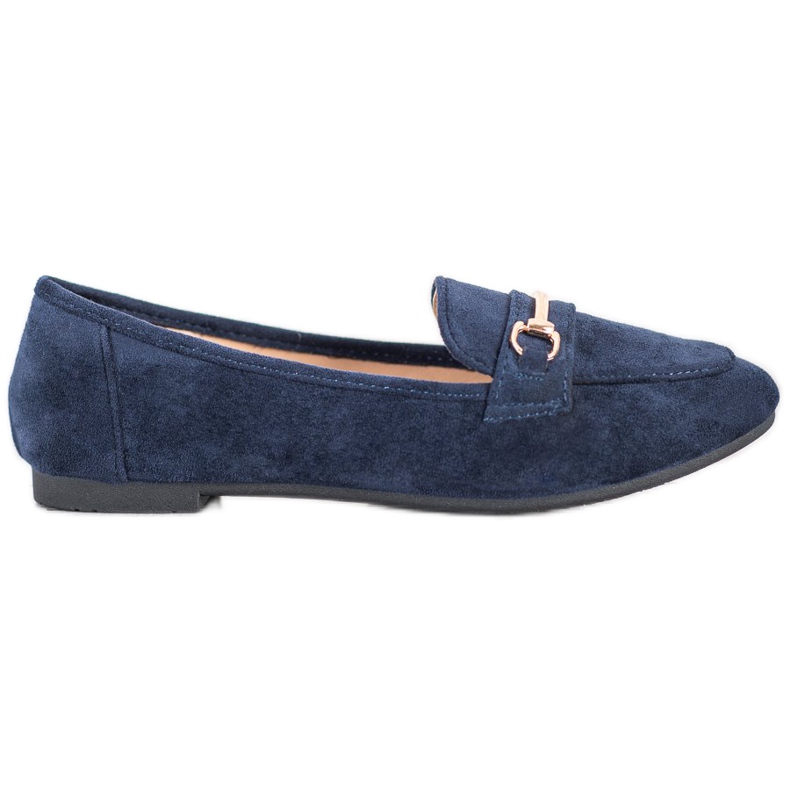 Anesia Paris Mocasines de ante elegante azul marino azul