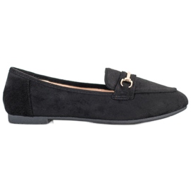 Anesia Paris Mocasines de ante elegante negro