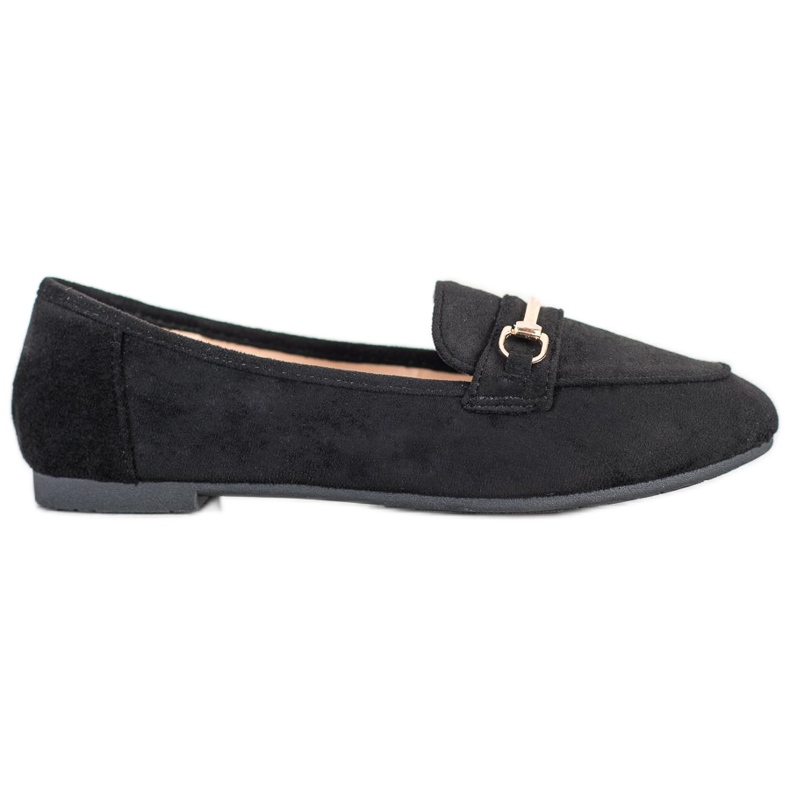 Anesia Paris Mocasines de ante elegante negro