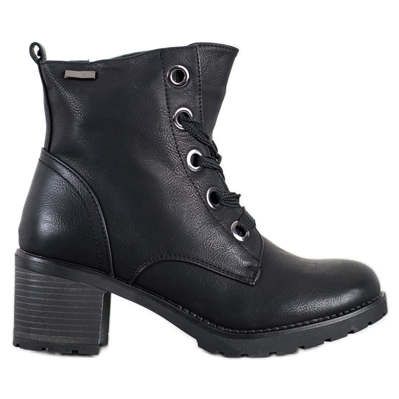Goodin Botas cómodas con cordones negro