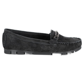 Filippo Mocasines de piel negro Filippo Mocasines de piel negro