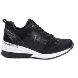Filippo Zapatillas de cuero negras negro