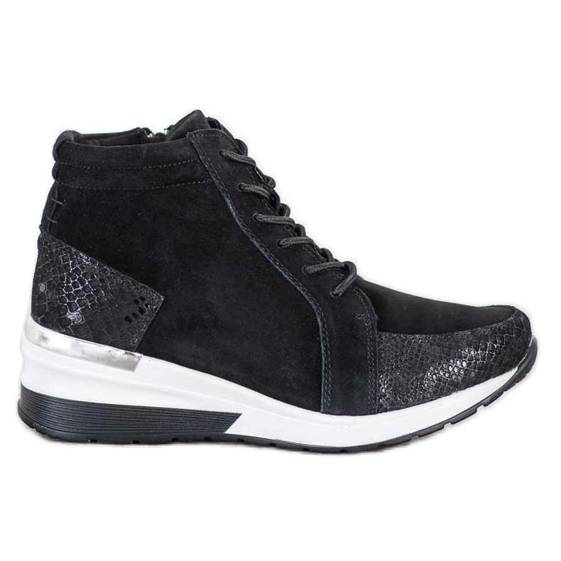 Filippo Botines de piel con cordones negro Filippo Botines de piel con cordones negro