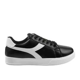 Zapatillas de mujer negras con estilo LV99P-1 blanco negro