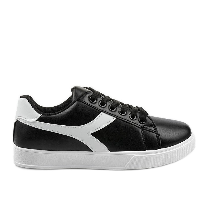 Zapatillas de mujer negras con estilo LV99P-1 blanco negro