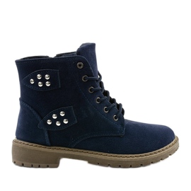 Botas de montaña azul marino con cremallera Delothia