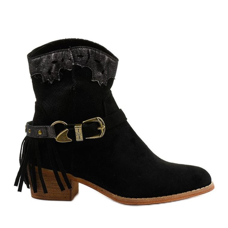 Botines de ante negro con estrella Generational