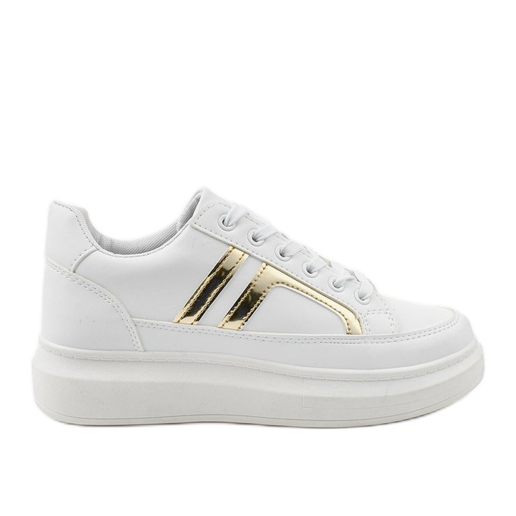 Primeras zapatillas blancas blanco dorado